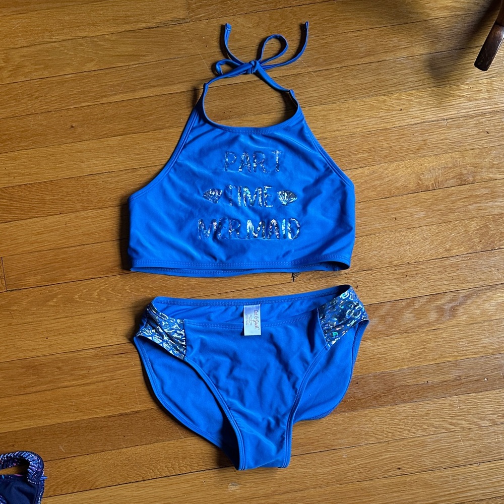 Cat & Jack Blue Kids Swim Bikini